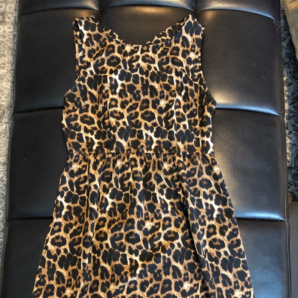 Leopard Dress. Crisscross back.